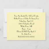 Hübsche Flamingos Pool-Party Einladungen (Rückseite)