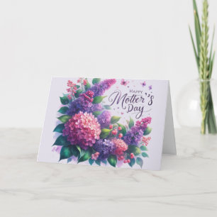 Hübsche Flieder Muttertags-Blumen "Mutti"  Karte