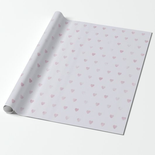 Hübsche Fliederherzen Geschenkpapier (Ungerollt)