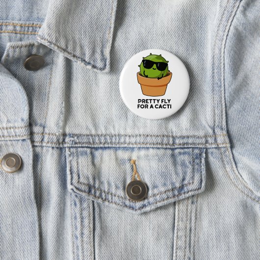 Hübsche Fliege für einen Cacti Funny Cactus Pub Button (Beispiel)