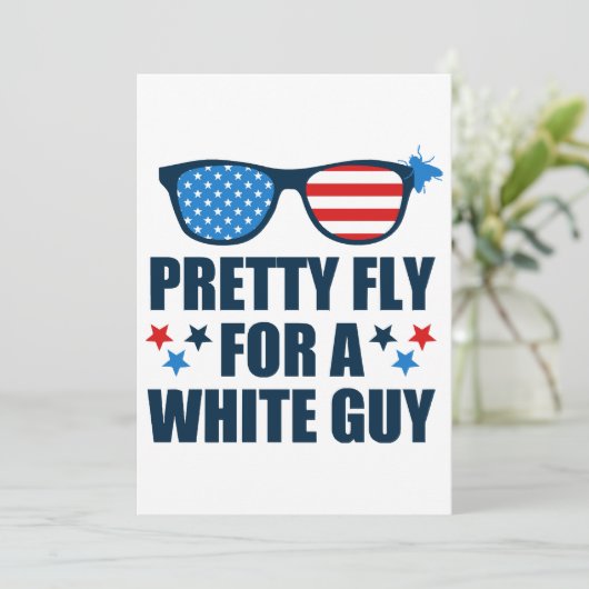 Hübsche Fliege für einen weißen Typ Einladung (Stehend Vorderseite)