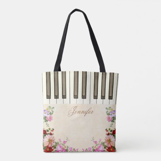 Hübsche Flora-Piano-Tragetaschen Tasche (Rückseite)