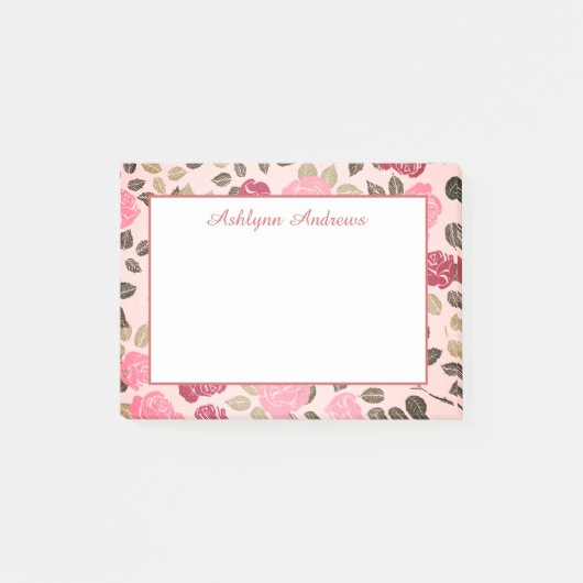 Hübsche Flora Post-it Klebezettel (Vorderseite)