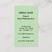 Hübsche Flora-Standard-Visitenkarte Visitenkarte (Rückseite)