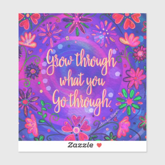 Hübsche Flora wächst durch das, was man durchläuft Aufkleber (Blatt)