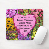 HÜBSCHE FLORAL PHILIPPIANS 4:13 SCRIPTURE MOUSEPAD (Mit Mouse)