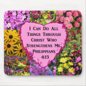 HÜBSCHE FLORAL PHILIPPIANS 4:13 SCRIPTURE MOUSEPAD (Vorne)