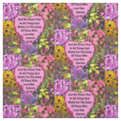 HÜBSCHE FLORAL ROMANS 8:28 SCRIPTURE VERSE STOFF (Muster)