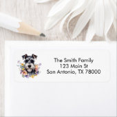 Hübsche Floral Schnauzer Rücksendeadresse (Insitu)