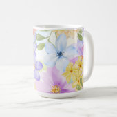 Hübsche florale Aquarelle Kaffeetasse (VorderseiteRechts)