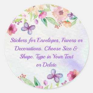 Hübsche, Florale Aufkleber, Personalisiert für jed Runder Aufkleber