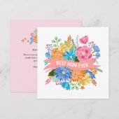 Hübsche florale Blume Bouquet Mama Geburtstagskart (Vorne/Hinten)
