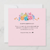 Hübsche florale Blume Bouquet Mama Geburtstagskart (Rückseite)