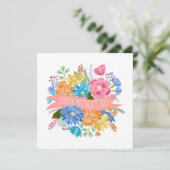 Hübsche florale Blume Bouquet Muttertag Feiertagskarte (Stehend Vorderseite)