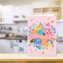 Hübsche florale Blume Bouquet Muttertag Gruß Karte