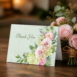 Hübsche florale Botanische Dankeschön-Karte Dankeskarte