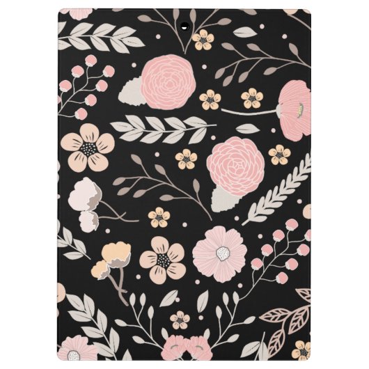 Hübsche florale Botanische Zwischenablage Klemmbrett (Rückseite)