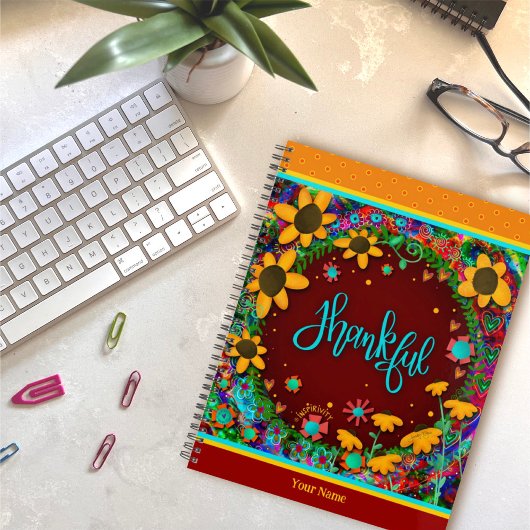 Hübsche florale Dankbarkeit fröhliche Inspirivity Planer
