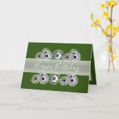 Hübsche florale Elegant Daisy Blume Grün Geburtsta Karte (Gelbe Blume)