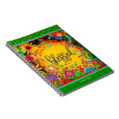 Hübsche florale gesegnete fröhliche Inspiritivität Notizblock (Rechte Seite)