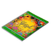 Hübsche florale gesegnete fröhliche Inspiritivität Notizblock (Linke Seite)