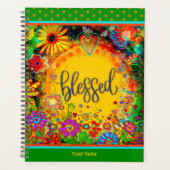 Hübsche florale gesegnete fröhliche Inspiritivität Planer (Vorderseite)