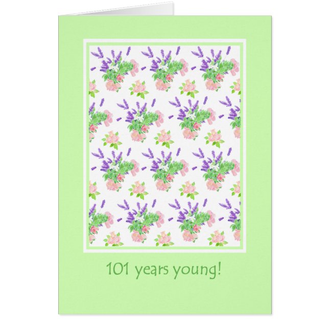 Hübsche florale Gratulation zum 101. Geburtstag (Vorne)