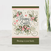 Hübsche florale Happy Oaster Inspirivity Karte (Vorderseite)