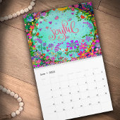 Hübsche florale Inspirationskraft EINS WORT Kalender