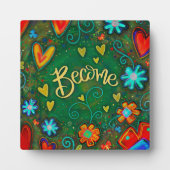 Hübsche, florale Inspirierend Inspiritivität Fotoplatte (Vorderseite)