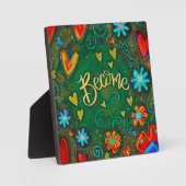 Hübsche, florale Inspirierend Inspiritivität Fotoplatte (Vorderseite)