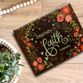 Hübsche florale Inspirivity der Faith Bible Verse Kalender