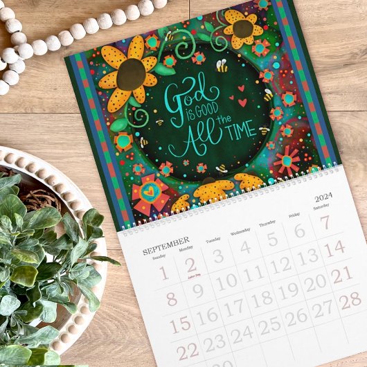 Hübsche florale Inspirivity der Faith Bible Verse Kalender