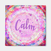 Hübsche florale Inspirivity ONE WORD Pink Magnet (Vorne)