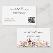 Hübsche florale Kunst Visitenkarte (Vorne/Hinten)