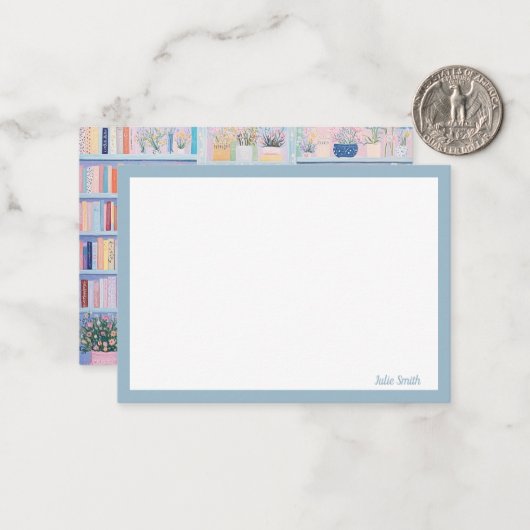 Hübsche florale Mitteilungskarten (Vorderseite/Rückseite Beispiel)