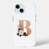 Hübsche florale Monogramm B, Case-Mate iPhone Hülle (Rückseite)