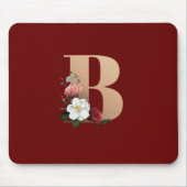 Hübsche florale Monogramm B, Mousepad (Vorne)