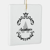Hübsche florale Monogramm/Name Keramikornament (Rechts)