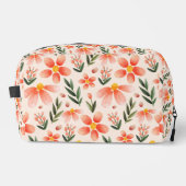 Hübsche florale Monogramm | Rosa und Pfirsich Waschbeutel (Vorderseite)