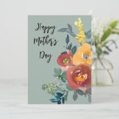 Hübsche florale Muttertagskarte Feiertagskarte (Stehend Vorderseite)