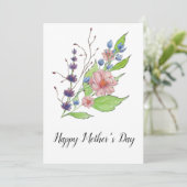 Hübsche florale Muttertagskarte Feiertagskarte (Stehend Vorderseite)