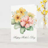 Hübsche florale Muttertagskarte Karte (Gelbe Blume)