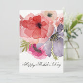 Hübsche florale Muttertagskarte Karte (Stehend Vorderseite)