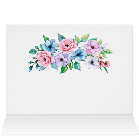 Hübsche florale Notecard (Innenansicht Horizontal (Oben))
