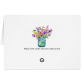 Hübsche florale Notecard (Rückseite Horizontal)