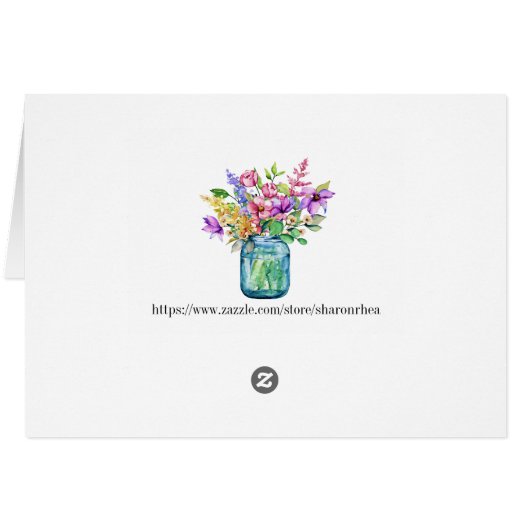 Hübsche florale Notecard (Rückseite Horizontal)