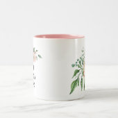 Hübsche florale Personalisiert beste Nanna jemals Zweifarbige Tasse (Mittel)