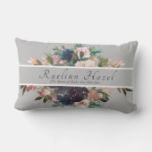 Hübsche florale Personalisierte Bedeutung Baby Mäd Lendenkissen (Rückseite)