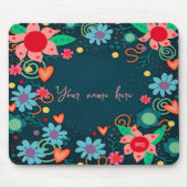 Hübsche florale Personalisierte Inspirivity Mousep Mousepad (Vorne)